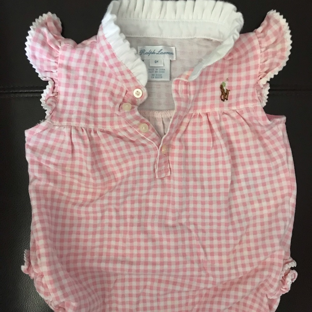 NWOT Ralph Lauren 6 month Flutter Sleeve Onesie